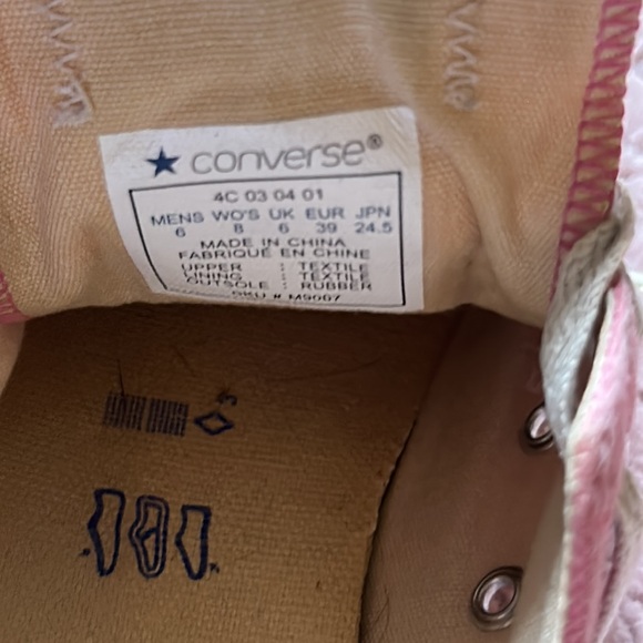 Converse unisex me s 6 women’s 8 All Stars pink cute hood condition sone wear - Picture 10 of 11